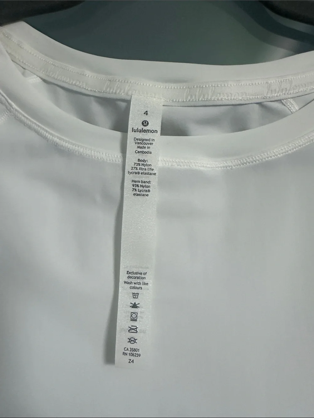 lululemon athletica lightweight white
